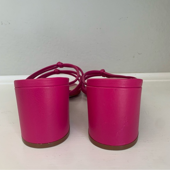 SCHUTZ Princey Leather Sandal Size 8 Hot Pink - Picture 9 of 12